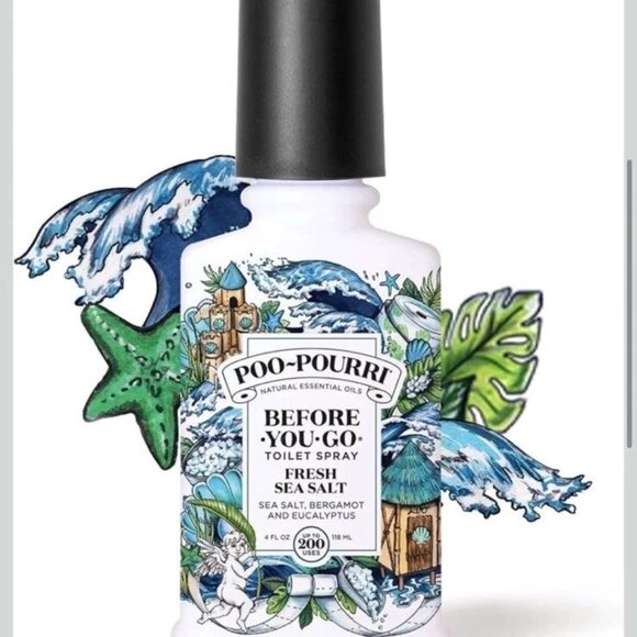 NEW!! Poo-Pourri Before-You-Go Toilet Spray, Fresh Sea Salt, 4 Fl Oz - Sea Salt - Picture 1 of 9